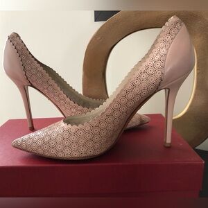 Salvatore Ferragamo Pink Scalloped Heels